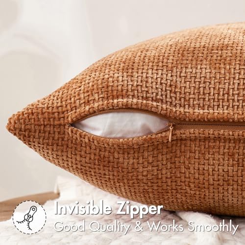 MIULEE Fall Decorative Orange Couch Throw Pillow Covers 18x18 Inch 2 Pack - Image 5