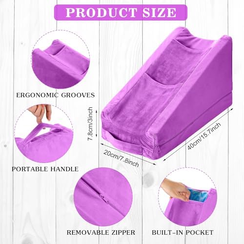 Buryeah Violet Arm Elevation Pillow 2 Pocket, Plush Material - Image 3