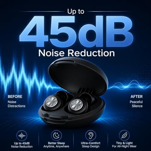 45dB Ear Plugs for Sleeping, Soft Silicone for Side Sleepers, 4 Sizes - Image 2