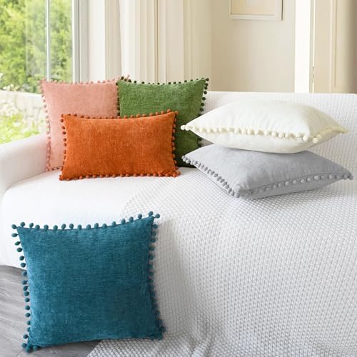 CaliTime Decorative Couch Throw Pillow Covers 18 X 18 Inches Dusty Pink - Image 4
