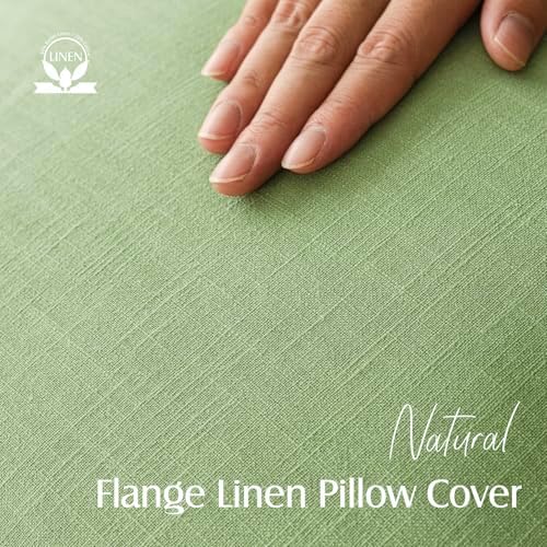 Foindtower Decorative Linen Lumbar Throw Pillow Covers 12x20 Lime Green - Image 2
