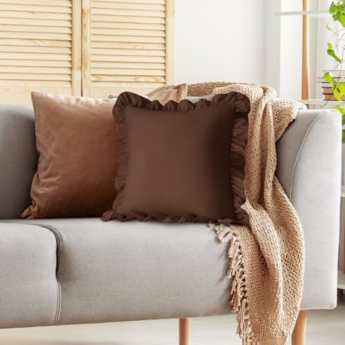 KKJIAF 2 Pack Ruffle Pillow Cases 22x22 Inches - Image 5