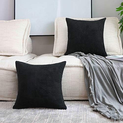 Home Brilliant Striped Corduroy Pillow Covers by HomeBrilliant
