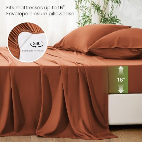 Love's cabin 3 Piece Twin XL Sheet Set, 100% Rayon Derived from Bamboo - Image 4