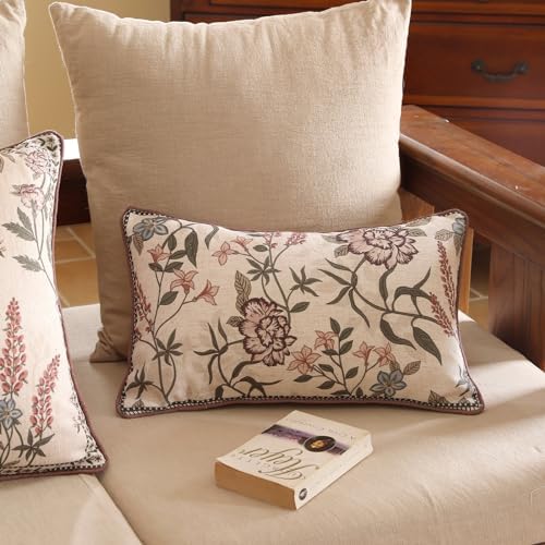 ISAENNE Designer Vintage Linen Throw Pillow Cover - Image 7