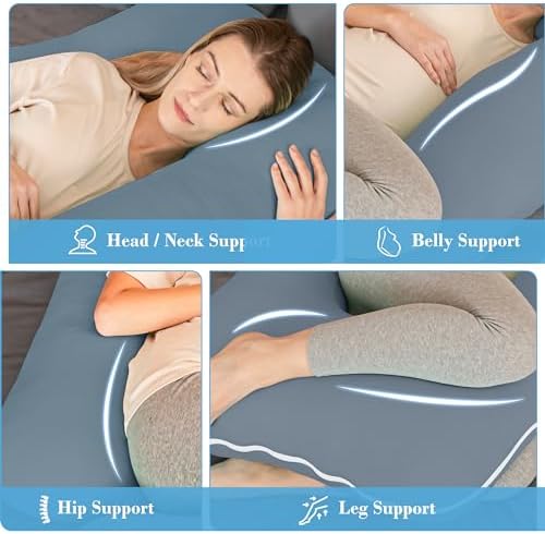 Cute Castle Cooling Cover Pregnancy Pillows, Soft U-Shape Maternity Pillow - Image 2