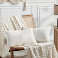 Fancy Homi 2 Packs Cream White Lumbar Decorative Throw Pillow Covers 12x20 Inch by Fancy+Homi