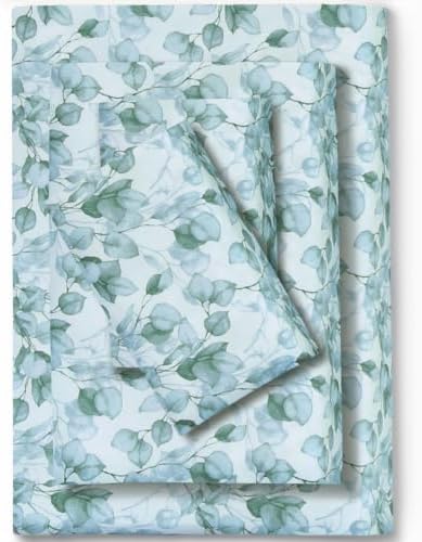Feather & Stitch 100% Cotton Sateen 500 TC Split King Size Bed Sheet Set by FEATHERSTITCHNEWYORK