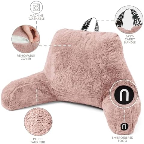 Nestl Fur Reading Pillow, Stylish Back Pillow - Image 4