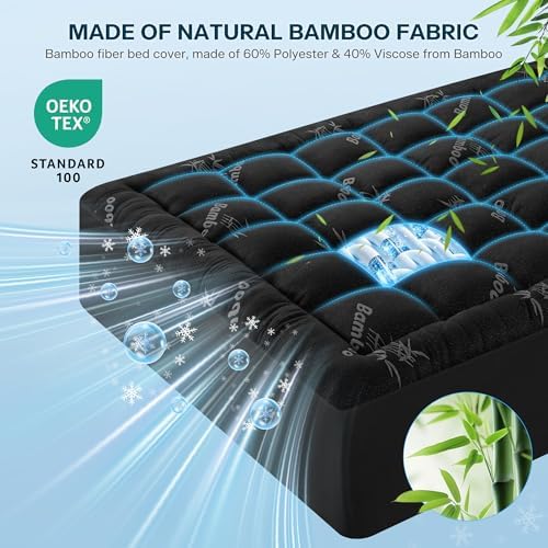 Waterproof Full Size Mattress Topper Viscose Derived from Bamboo, Extra Thick - Image 2