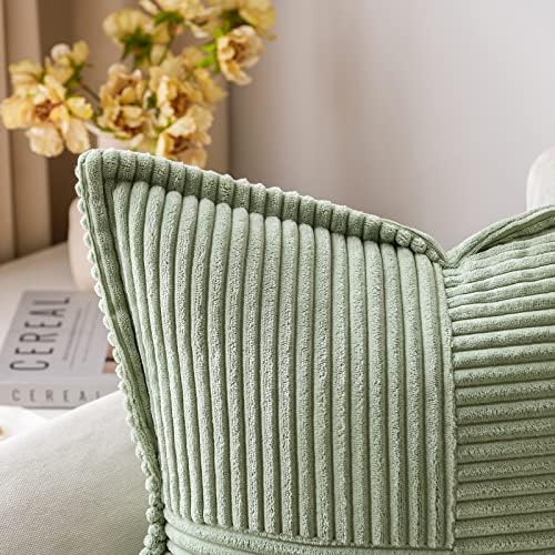 MIULEE Decorative Lumbar Throw Pillow Covers 12x20 Inch Sage Green 2 Pack - Image 2