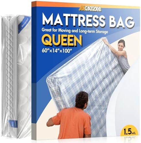 Axgatoxe Plastic Mattress Bag for Moving Storage, Queen Size by AXgatoxe