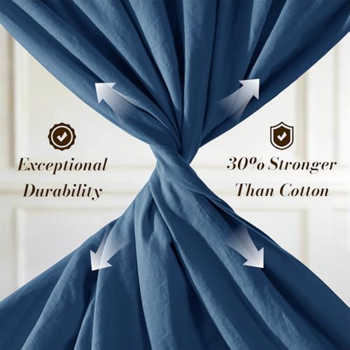 SONORO KATE 100% French Linen King Size Sheets Set, Natural Flax Bedding - Image 4