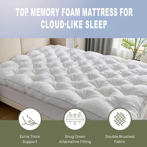 SHOUREN 5 Inch Memory Foam Mattress Topper Full - Image 3