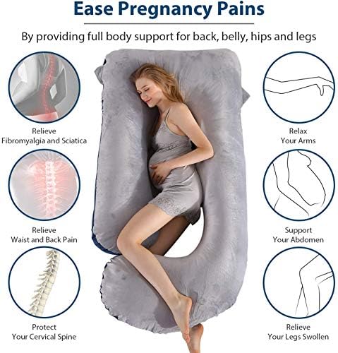 Elover U Shaped Pregnancy Pillow, Full Body Maternity Support - Image 5