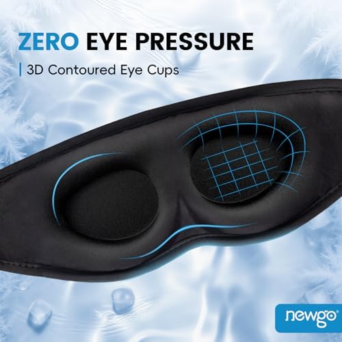 NEWGO 3D Cooling Eye Mask, Weighted Eye Mask - Image 5