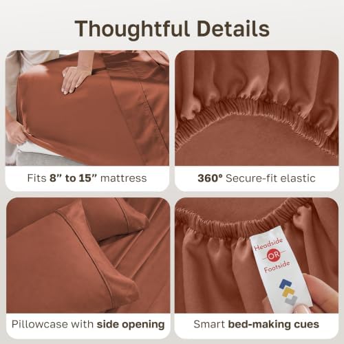 California Design Den Soft 100% Cotton Dorm Sheets Twin XL Set - Image 4