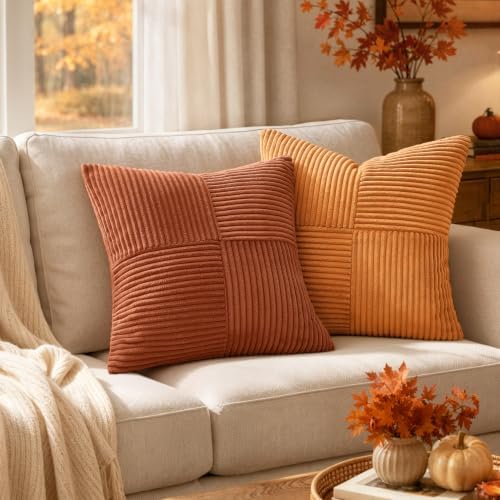 MIULEE Fall Burnt Orange Decorative Lumbar Throw Pillow Covers 12x20 Inch - Image 4