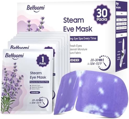 BeHoomi 30Packs Steam Eye Mask, Heated Eye Mask by BeHoomi