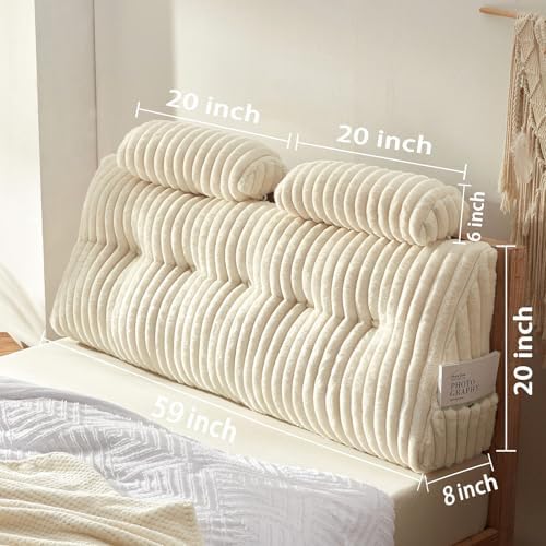 Rycwola Faux Fur Headboard Pillow - Image 2