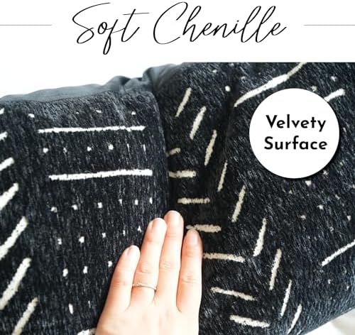 BlissBlush Black Decorative Throw Pillow Covers 18X18, Boho Farmhouse Cushion - Image 2