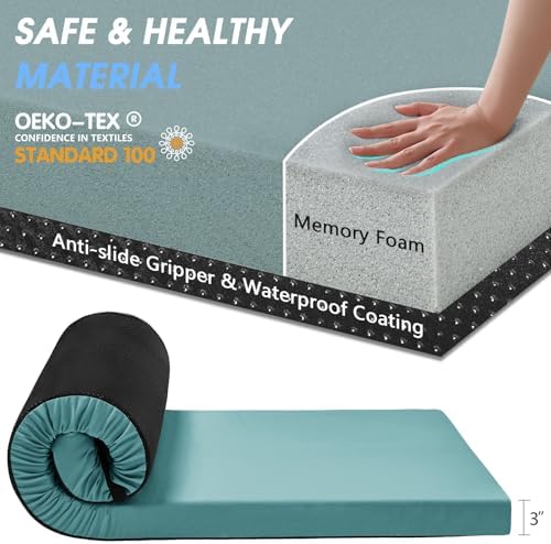 CYMULA Memory Foam Camping Mattress Pad, Sleeping Pad - Image 6