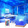 Ocean Wave Projector Light, Rechargeable Shower Light Ocean Lamp 16 Color by Growalleter