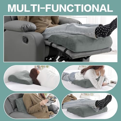 HOMBYS Extra Large Recliner Leg Pillow, Foam Foot Rest Cushion Wave Shape - Image 6
