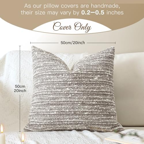 Artscope Throw Pillow Cover 20x20 Inch Set of 2 Super Thick Pillow Cover - Image 2