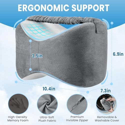 Memory Foam Knee & Leg Pillow for Side Sleepers - Image 2