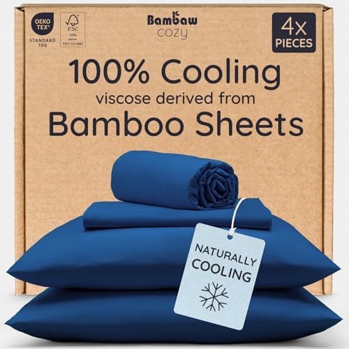 Bambaw 4 PCS - Full 100% Viscose Derived from Bamboo Cooling Sheet Set by Bambaw