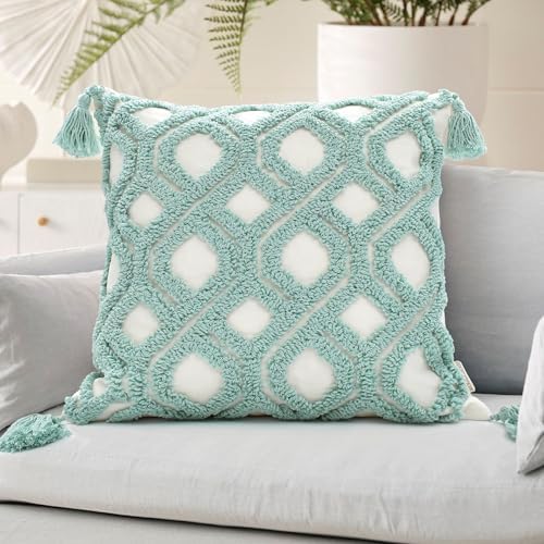 Boho Throw Pillow Covers 18x18 Tufted - Image 5