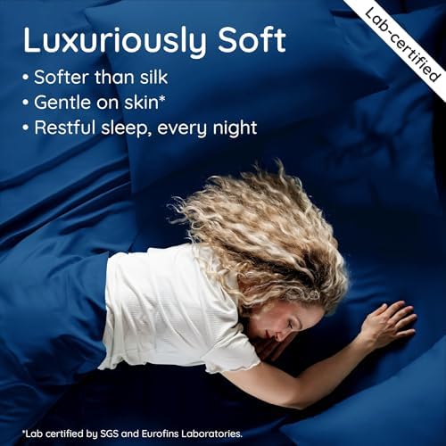 Bambaw 100% Viscose Derived from Bamboo Fitted Sheets Queen Size, Cooling - Image 5