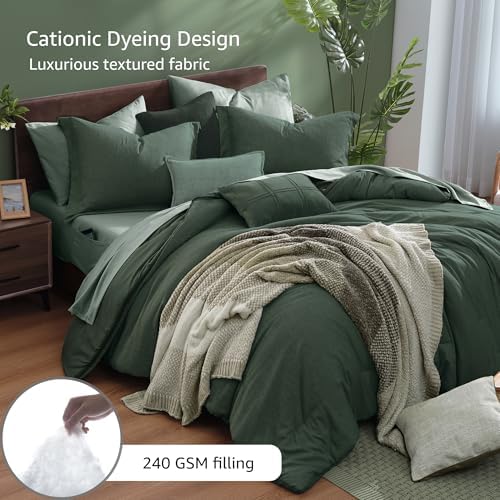 Monbix Twin XL Comforter Set Deep Forest Bed in a Bag 5 Pieces - Image 3