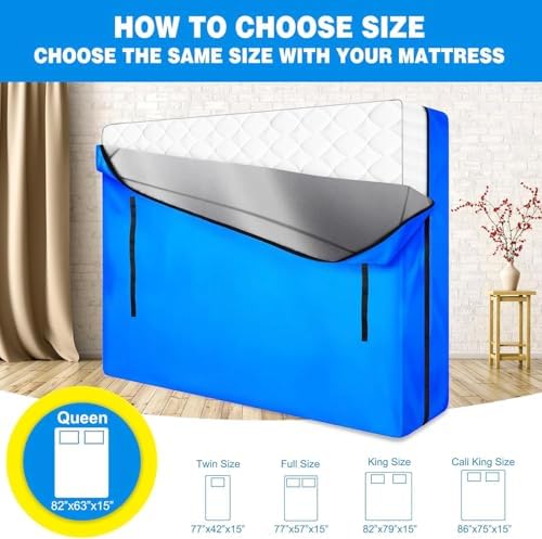 ANALIM Mattress Bags for Moving and Storage, Zippered Mattress Storage Bag - Image 2