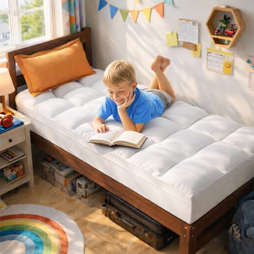 ABENE Twin Mattress Topper, Thick Pillow Top Mattress Pad, Plush Comfort - Image 2
