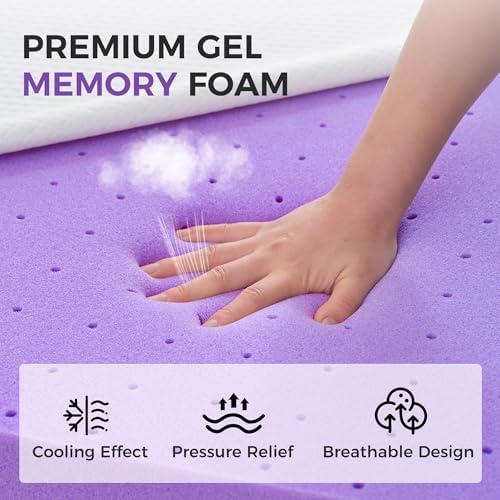 BDEUS King Size 2 Inch Gel Memory Foam Mattress Topper - Image 7