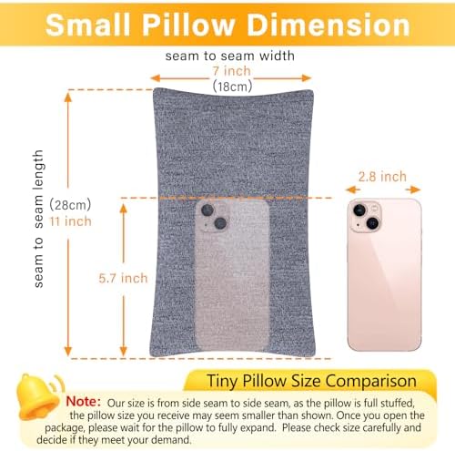1 MIDDLE ONE 2 Pack Small Pillow, Cooling Memory Foam Mini Pillow 11 X 7 Inches - Image 3