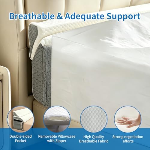 Headboard Pillow for Bed Reading, Large Bed Wedge Pillow for Sitting Up in Bed - Image 5