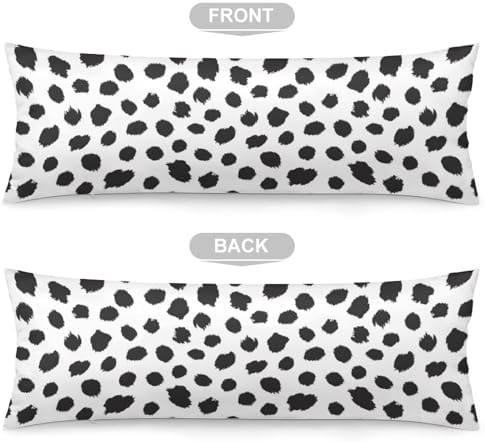 White and Black Spot Body Pillow Cover Pillowcase - Image 3