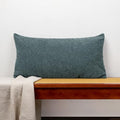 JoraLion 12x24 inch Boucle Lumbar Pillow Cover, Dusty Blue Woven Texture by JoraLion