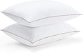 puredown® Goose Feathers and Down Pillows, Premium Medium to Firm Bed Pillows for Sleeping, Luxury Pillows with 100% Cotton Cover, 2 Pack, Standard Size, 20x26 Inches