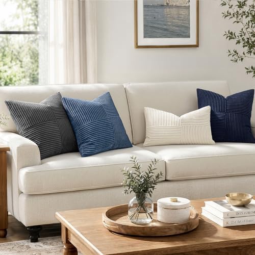 MIULEE Navy Blue Decorative Throw Pillow Covers - Image 4