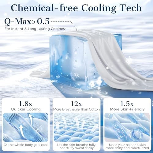 Cooling Pillow Cases 2 Pack Standard Size Cooling Pillowcases - Image 2