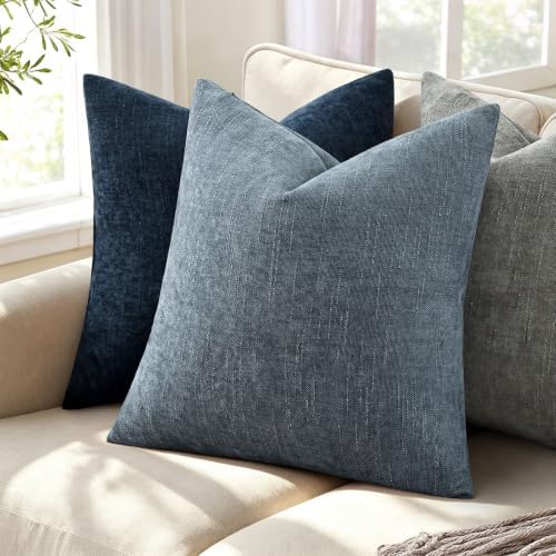 decorUhome Chenille Decorative Throw Pillow Covers 24x24 Set of 2 - Image 4