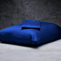 LUXOME 100% Rayon (Viscose) from Bamboo Pillowcase Set (King) | 400 Thread Count | Moisture-Wicking | Envelope Closure | Sapphire