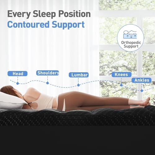 Dual Layer 3 Inch Memory Foam Mattress Topper Full Size, 2 Inch Cooling Gel - Image 3