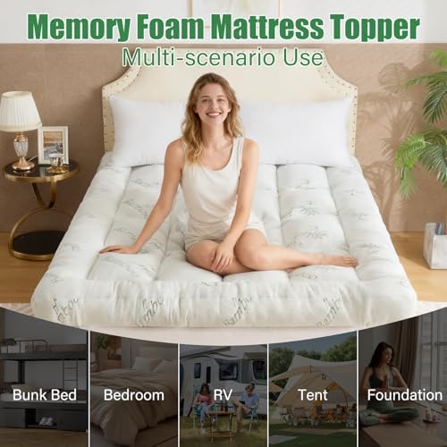 WhatsBedding 5 Inch Memory Foam Mattress Topper King - Image 7