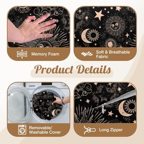 Knee Pillow for Back Sleeping – Half Moon Bolster Pillow for Under Knee While - Image 4