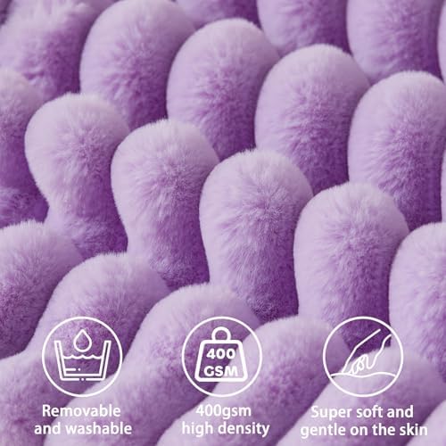 Headboard Pillow + A Long Neck Roll Pillow Body Pillow，Faux Fur Headboard Wedge - Image 3